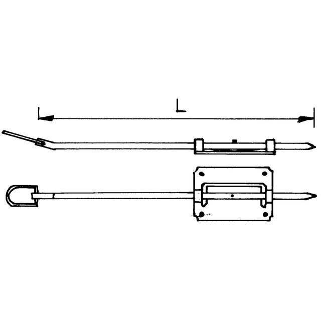 Verrou Barriere A Boucle LG 400 MM Zingue référence fournisseur 1842602